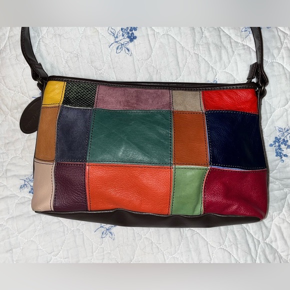 Wilson’s Vintage Leather Patchwork Shoulder Bag - Picture 3 of 12